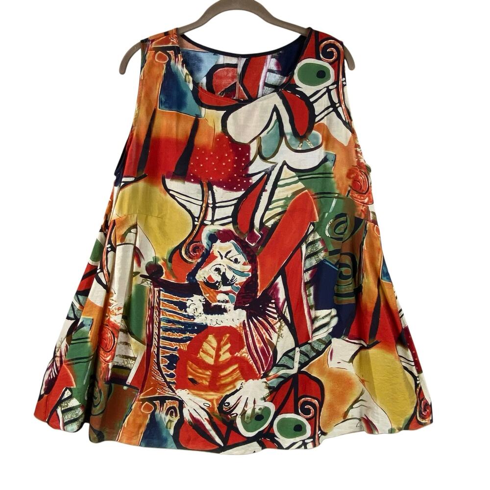 3 Potato Art To Wear Sleeveless Tunic Size S/M Oversized Lightweight Boho